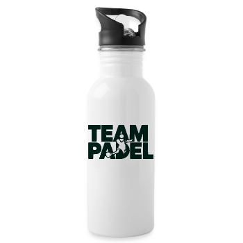 Team Padel 4 - Trinkflasche mit integriertem Trinkhalm - Weiß - Rechts