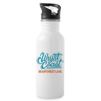 Uhyst Coast Spree Bärwalder See Bearforest Lake bl - Trinkflasche mit integriertem Trinkhalm - Weiß - Rechts