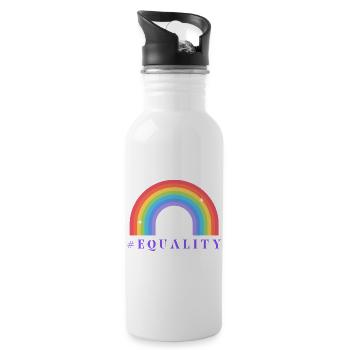 Pride Month Equality - Trinkflasche mit integriertem Trinkhalm - Weiß - Rechts