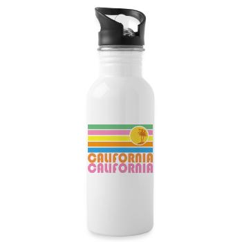 Californie - Gourde avec paille intégrée - blanc - Droite
