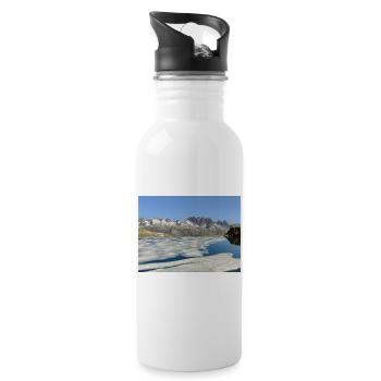 Lake Bramant in June - Water bottle with straw - white - Right