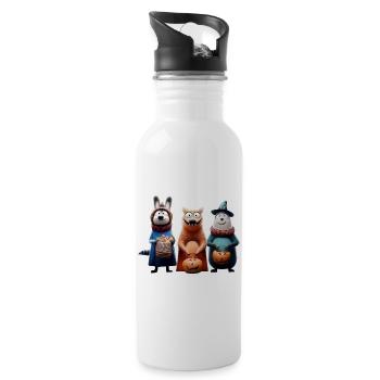 Halloween Squad – Trick or Treat Wooligans - Water bottle with straw - white - Right