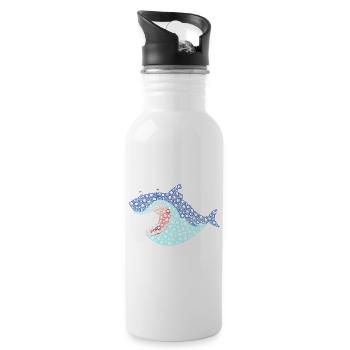 VSP Bubble Shark - Gourde avec paille intégrée - blanc - Droite