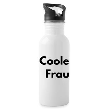 Voici à quoi ressemble une femme cool - Gourde avec paille intégrée - blanc - Droite