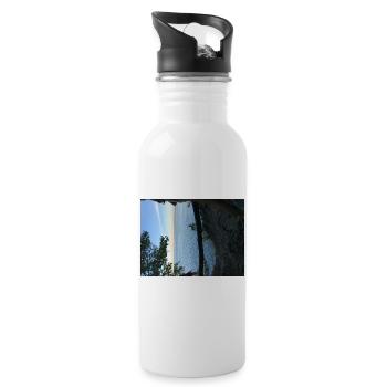 Lake view at sunset - Water bottle with straw - white - Right