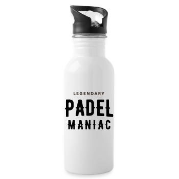 padel maniac - Water bottle with straw - white - Right