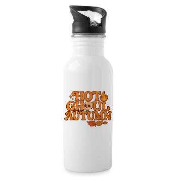 hot ghoul autumn/ y2k design - Trinkflasche mit integriertem Trinkhalm - Weiß - Rechts