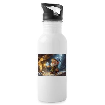 Crystal Gnome Cave Spark - Water bottle with straw - white - Right