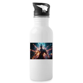 Flamestorm Warrior - Water bottle with straw - white - Right