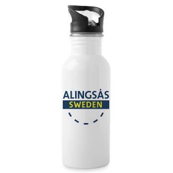 Alingsås Sweden Signboard - Water bottle with straw - white - Right