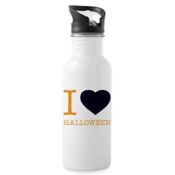 I Love Halloween - Water bottle with straw - white - Right