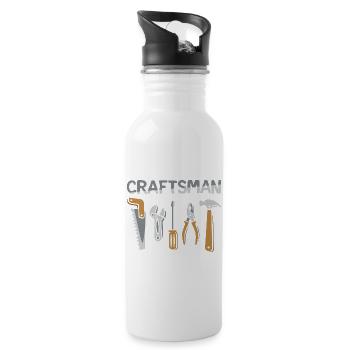 Outils d’artisan Craftsman Design - Gourde avec paille intégrée - blanc - Droite