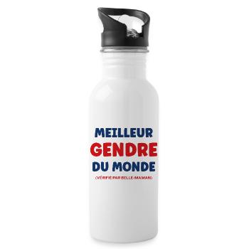 son-in-law - Water bottle with straw - white - Right