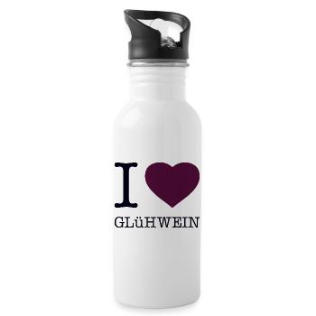 I love mulled wine - Water bottle with straw - white - Right