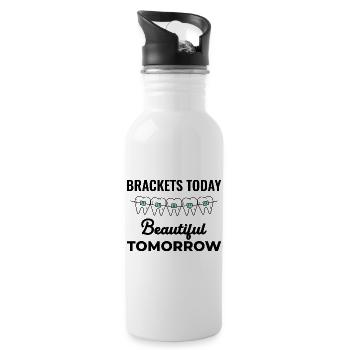 Brackets Today Beautiful Tomorrow Orthodontic  - Water bottle with straw - white - Right