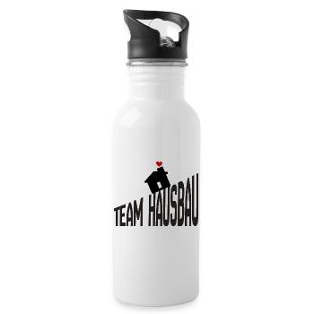 Team House Construction - Water bottle with straw - white - Right