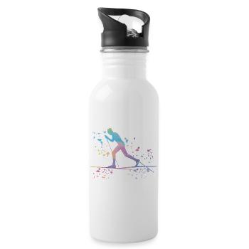 Cross-country skiing Cross-country skiing - Water bottle with straw - white - Right