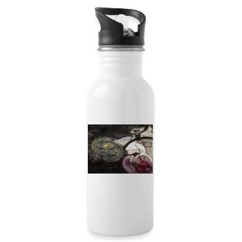 Evolutionary Clock - Trinkflasche mit integriertem Trinkhalm - Weiß - Rechts