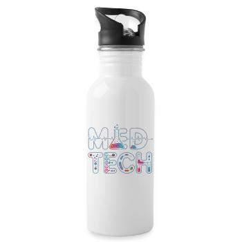 MedTech Laboratory Neon Science Design - Water bottle with straw - white - Right
