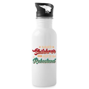 Pension ALWAYS A RETIRED SKIER - Water bottle with straw - white - Right