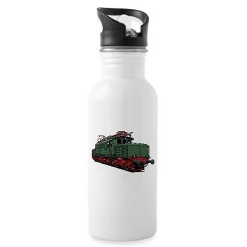 E-Lok BR 254 der DR - Trinkflasche mit integriertem Trinkhalm - Weiß - Rechts