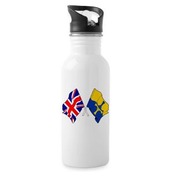 Durham & Great Britain - Water bottle with straw - white - Right