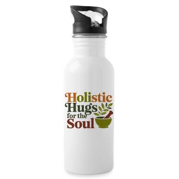 Herbalist Holistic Hugs For The Soul Professional  - Water bottle with straw - white - Right