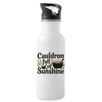Chaudron d’herboriste plein de soleil professionnel - Gourde avec paille intégrée - blanc - Droite