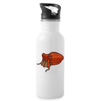 Margate-Orangenkalmar-Tintenfisch-Mekanik - Trinkflasche mit integriertem Trinkhalm - Weiß - Rechts