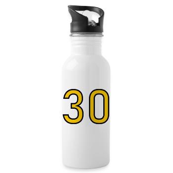 30. 30 YEARS. 30th ANNIVERSARY. 30 YEARS ANNIVERSARY. - Water bottle with straw - white - Right