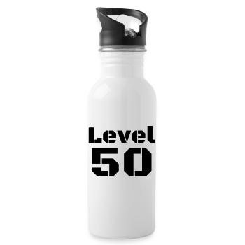Level 50 - Trinkflasche mit integriertem Trinkhalm - Weiß - Rechts