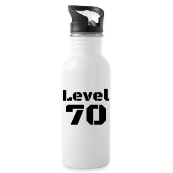 Level 70 - Trinkflasche mit integriertem Trinkhalm - Weiß - Rechts