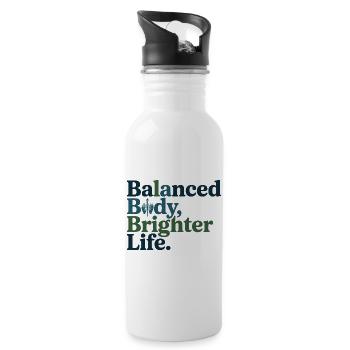 Osteopath Balanced Body Brighter Life Professional - Trinkflasche mit integriertem Trinkhalm - Weiß - Rechts