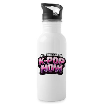 Meeting Later K Pop Now - Water bottle with straw - white - Right