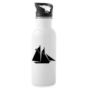 Voile - Gourde avec paille intégrée - blanc - Droite
