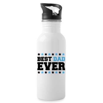 Bold Dad Stars Emblem - Water bottle with straw - white - Right