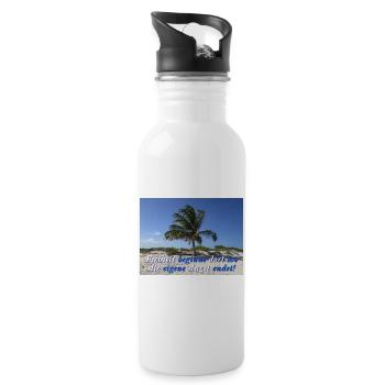 Freiheit - Trinkflasche mit integriertem Trinkhalm - Weiß - Rechts