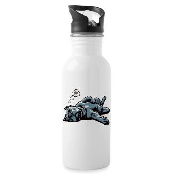 Cane Corso Cane Corsos Corso halter Corso Besitzer - Trinkflasche mit integriertem Trinkhalm - Weiß - Rechts