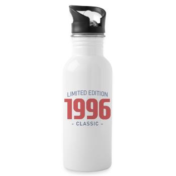 30 Jahre altes Lustiges Humor-T-Shirt von 1996 - Trinkflasche mit integriertem Trinkhalm - Weiß - Rechts