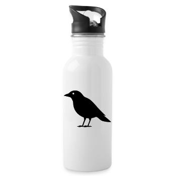 crow - Water bottle with straw - white - Right