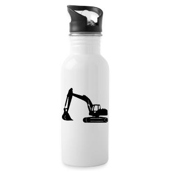 Excavator - Water bottle with straw - white - Right
