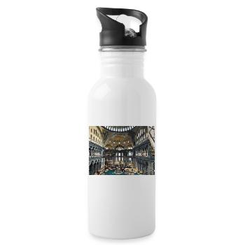 Byzantine Mosaic of the Hagia - Water bottle with straw - white - Right