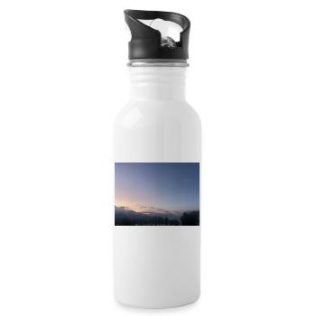Sortilège du crépuscule dans la forêt - Gourde avec paille intégrée - blanc - Droite