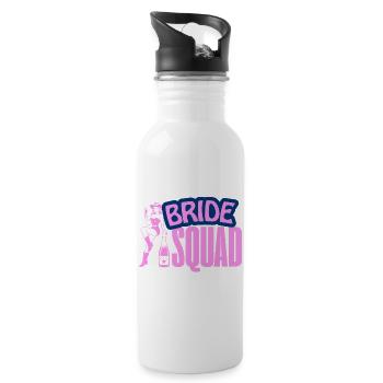 Bride Squad Party Vibe - Water bottle with straw - white - Right