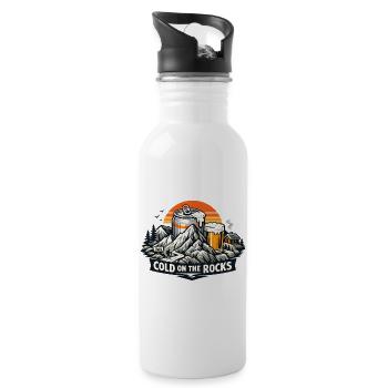 CaldaroFelsen Trail Scene - Water bottle with straw - white - Right