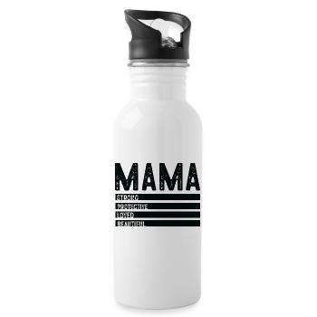 Valeurs fortes de Mama - Gourde avec paille intégrée - blanc - Droite