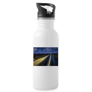 Endloser Weg - Trinkflasche mit integriertem Trinkhalm - Weiß - Rechts