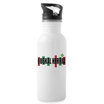 Baskische Land - Trinkflasche mit integriertem Trinkhalm - Weiß - Rechts