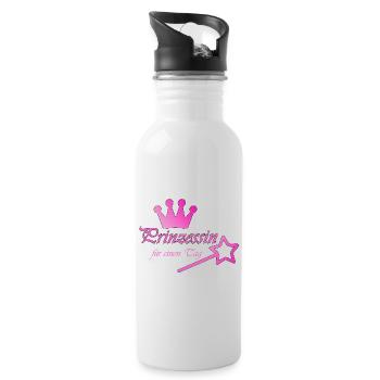Prinzessin - Trinkflasche mit integriertem Trinkhalm - Weiß - Rechts