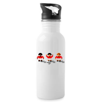 Soccer Red Team - Water bottle with straw - white - Right